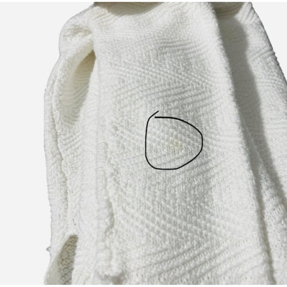 Athleta XXS White Textured Knit V-Neck Sweater Pullover Long Sleeve Casual - Picture 10 of 12